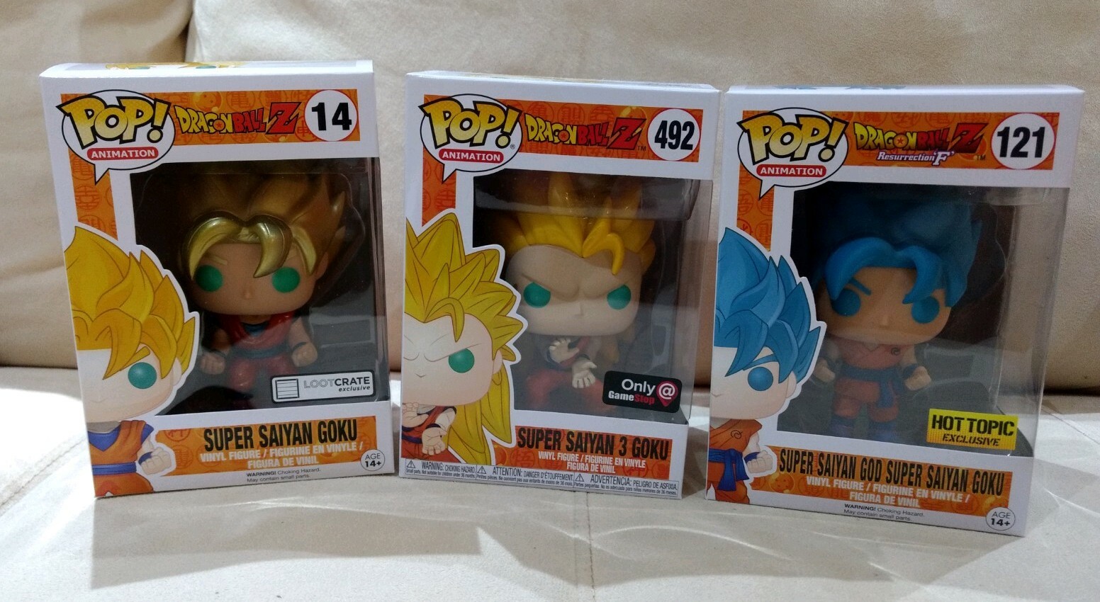 Funko POP DragonBall Z Super Saiyan Lootcrate Metallic God Blue