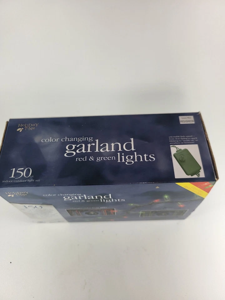 Holiday Time Color Changing Red & Green Garland Lights 19' 150 Indoor/outdoor - Image 2 of 4