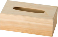 Scatola Porta Fazzoletti Con Fondo, Legno, Beige, 25 X 13 X 9 Cm