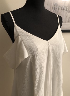 white open shoulder dress