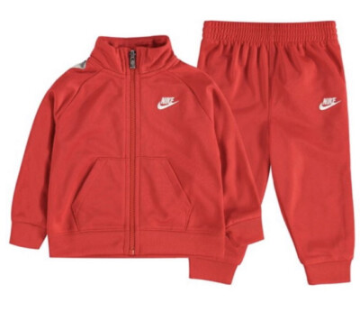 girls nike 24 months years red tracksuit set nwt UK