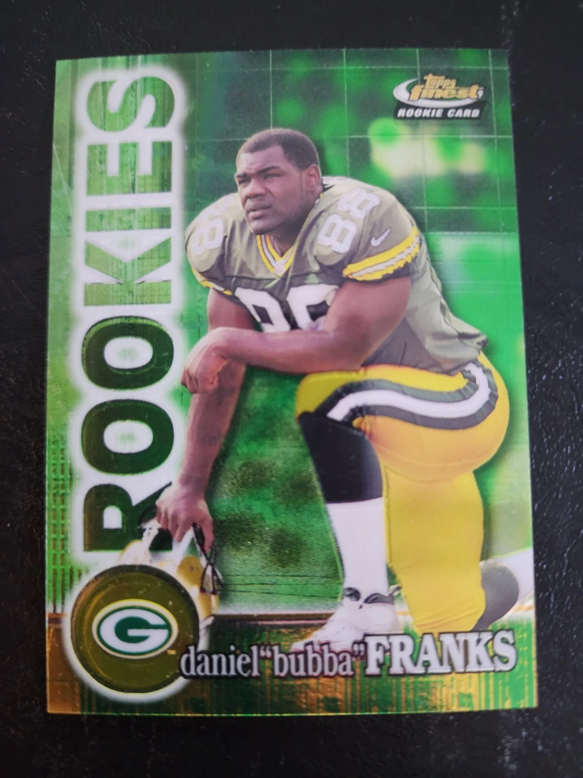 BUBBA FRANKS 2000 TOPPS FINEST ROOKIE #141 GREEN BAT PACKERS #0055/2400 RC
