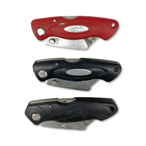 Unbranded Lockback Folding Pocket Utility Knife Set Box Cutter, 3 Pcs - Picture 2 of 5