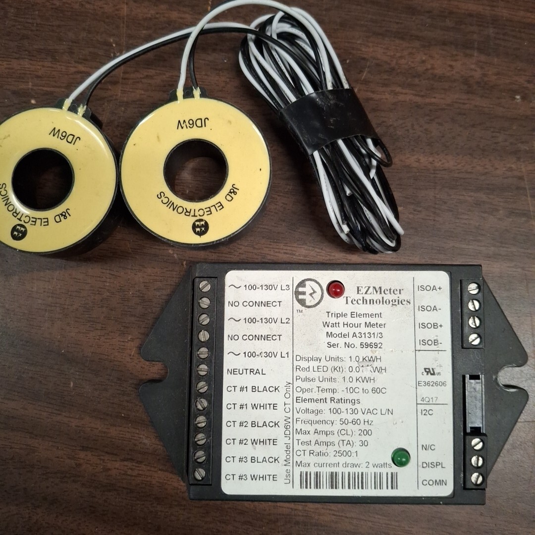 EZ Meter Pulse Triple Element Watt Hour Meter Model A3131/3 + 2