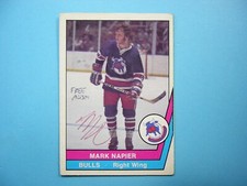 1977/78 O-PEE-CHEE WHA HOCKEY CARD #12 MARK NAPIER VG/EX NICE AUTO AUTOGRAPH OPC