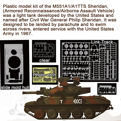 レジンモデル US M551A1 SHERIDAN 1/35 U.S.A.製 Das Werk - 1/35 U.S. M551A1/M551A1 TTS Sheridan — Legends Toys