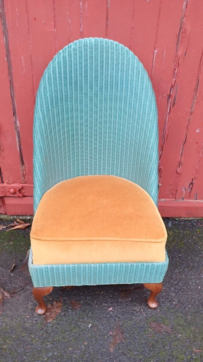 Vintage Green Wicker Lloyd Loom Style NursingBedroom Low Chair . eBay