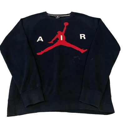 Vintage Nike AIR JORDAN Sweatshirt M Black Red JUMPMAN