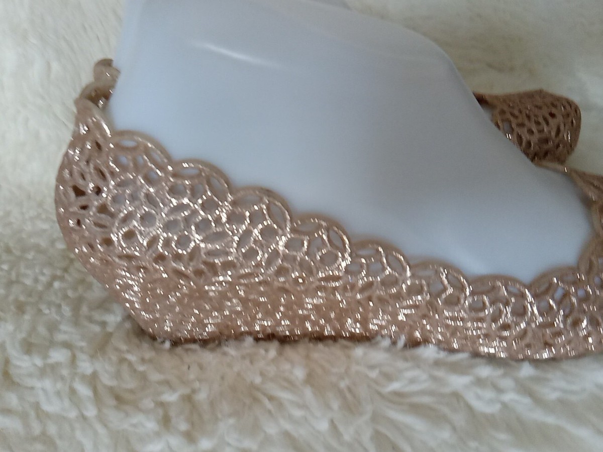 VICTORIA ADAMES Gold Glitter Jelly Platform Wedge Womens Size 8.5 View 4