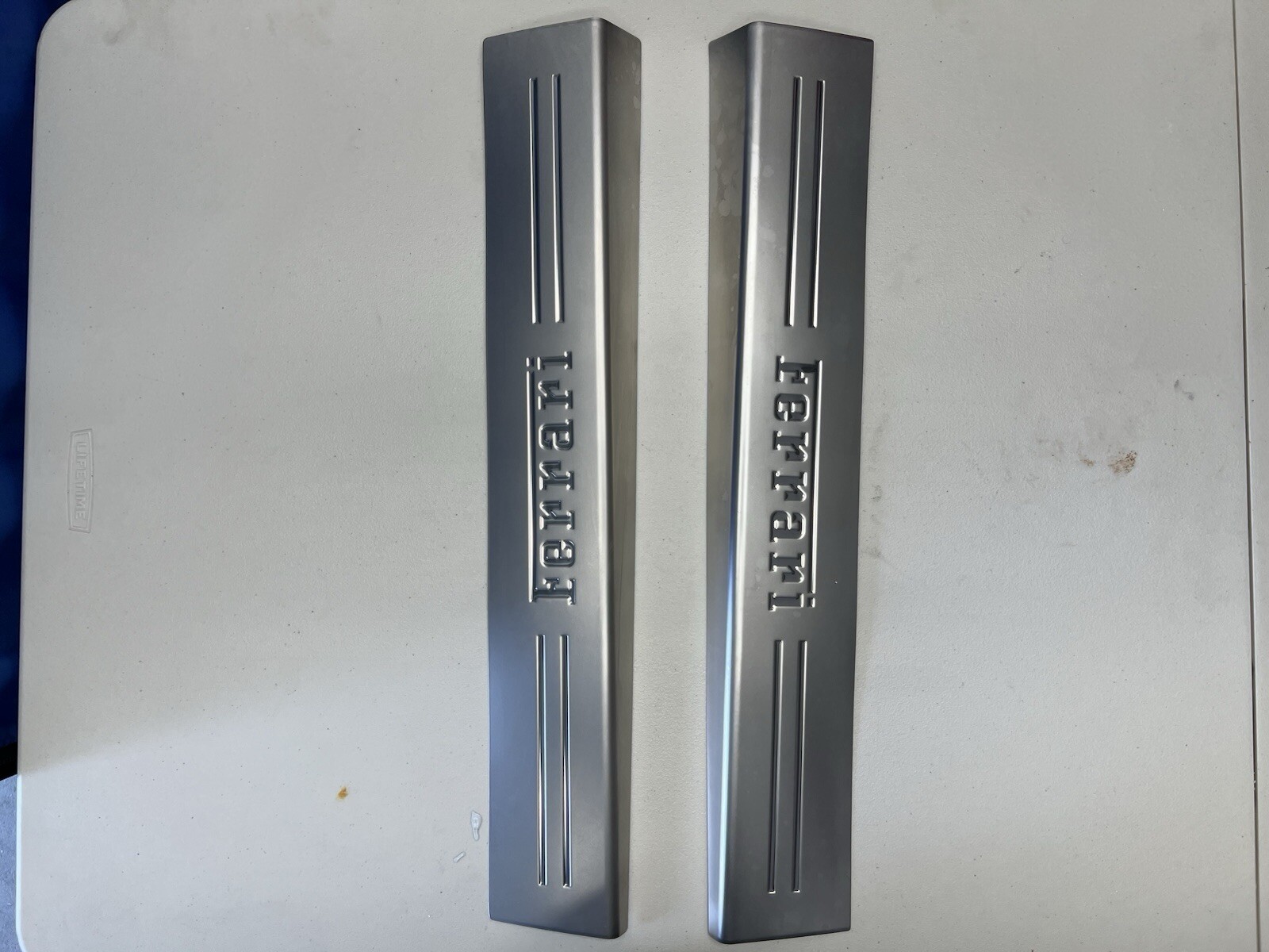 Used Ferrari F12 door sills/trim plate/kick plate/scuff plate. Factory OEM Part