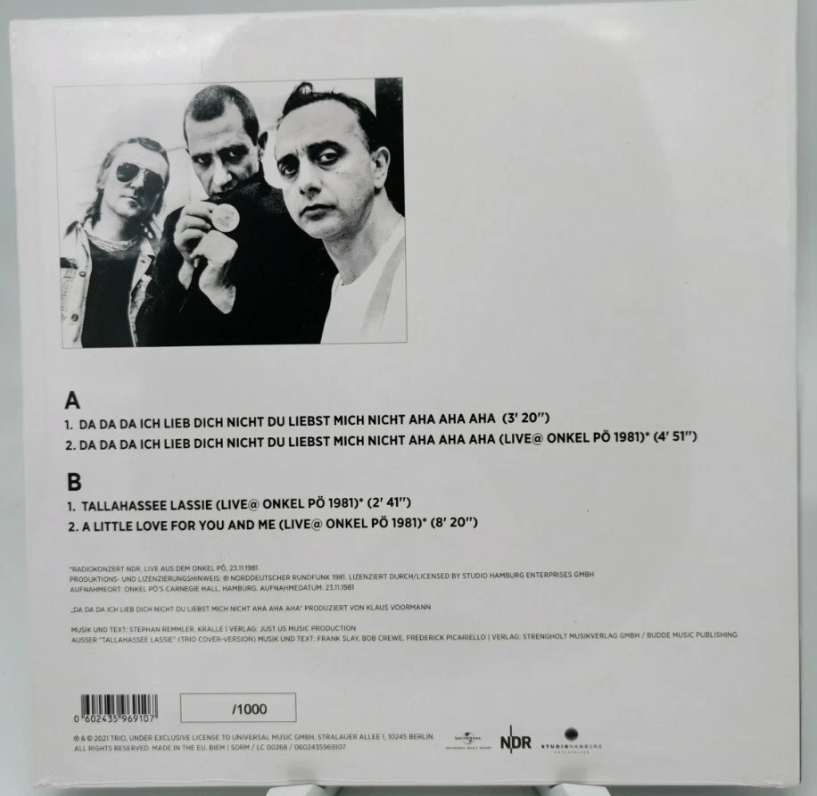 Trio - Da Da Da Limitiert auf 1000 Stück white weiss Vinyl LP Neu - Bild 2 von 2