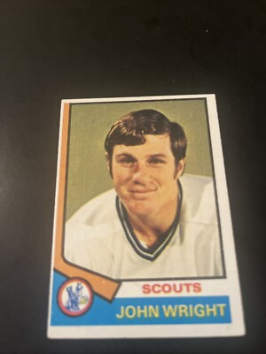 1974-75 Topps John Wright Kansas City Scouts # 156 Ex Free Shipping 