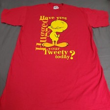 OSFA Tweety Warner Bros Looney Tunes Red Sleep Shirt Single Stitch