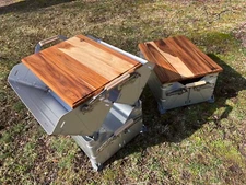 Snow Peak shelf container 25 - Top Lid + Cutting (Butcher Board) Handmade USA