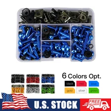 Universal 155pcs Set Fairing Bolt Clip Screws Nut Fasteners for Motorcycles Race