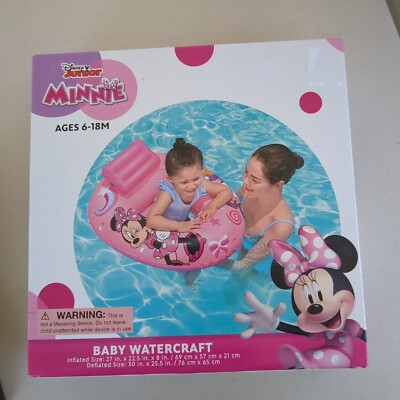 Disney Jr Minnie Mouse Baby Watercraft Float Seat Pool 6-18M