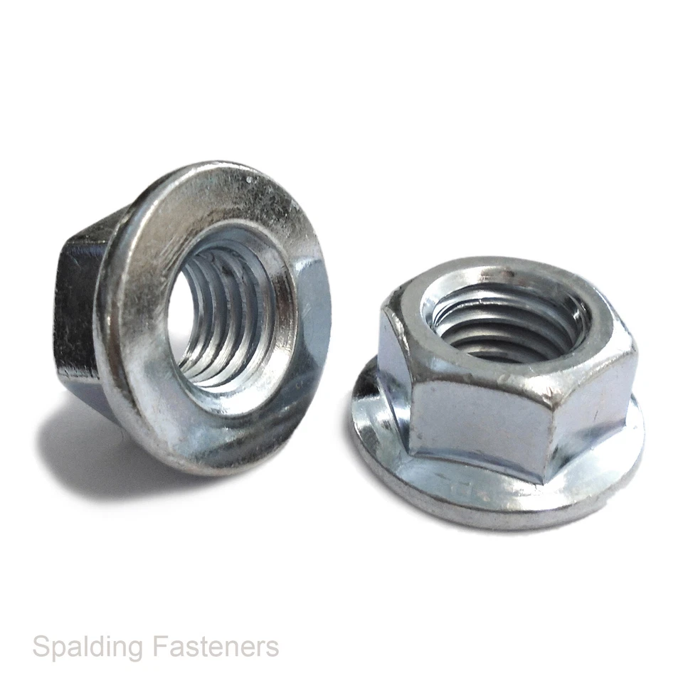 SPALDING FASTENERS Metric Zinc Plated Steel 10.9 Grade High Tensile None Serrated Flange Nuts