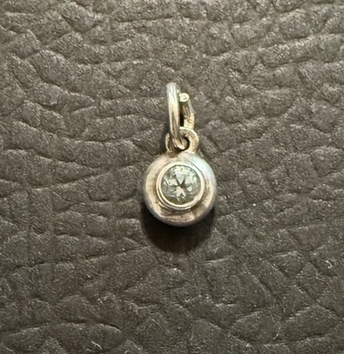 JAMES AVERY AQUA SPINELL ERINNERUNG GEBURTSSTEIN CHARM STERLINGSILBER