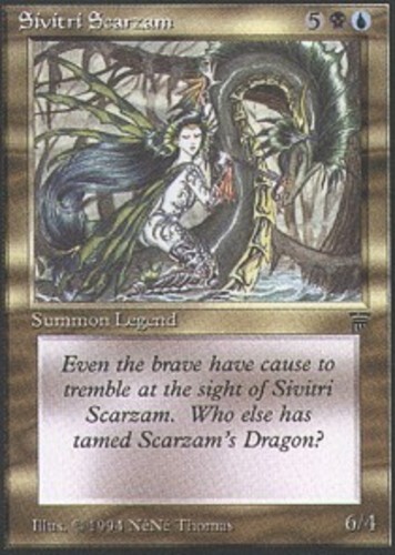 Sivitri Scarzam Magic mtg Heavy Play, English Legends x1