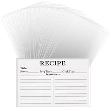 100 Pcs 4x6 Inch Waterproof Recipe Card Protectors Plastic Card Cover Sleeves