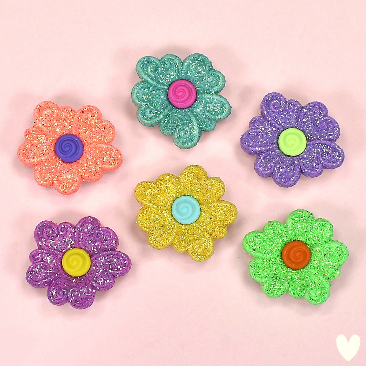 DRESS IT UP Buttons Pure Sugar 8373 - Embellishments Glitter Flowers