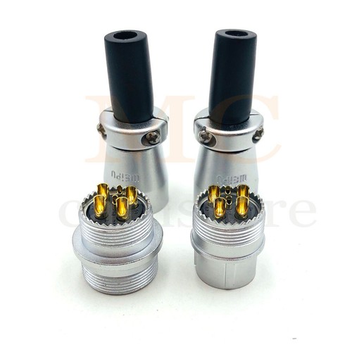 Conector de cable eléctrico de montaje de panel de 6 pines WEIPU WS20, enchufe y toma de aviación - Imagen 6 de 7