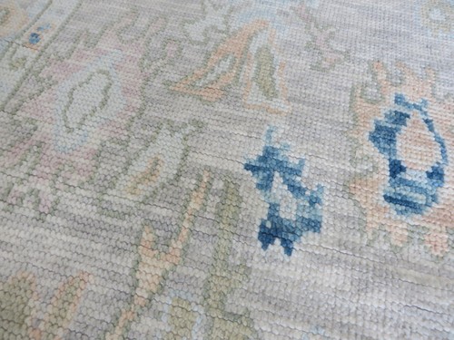 2'6 x 5'5 Hand Knotted Gray Modern Oushak Oriental Rug G15896 - Picture 8 of 11