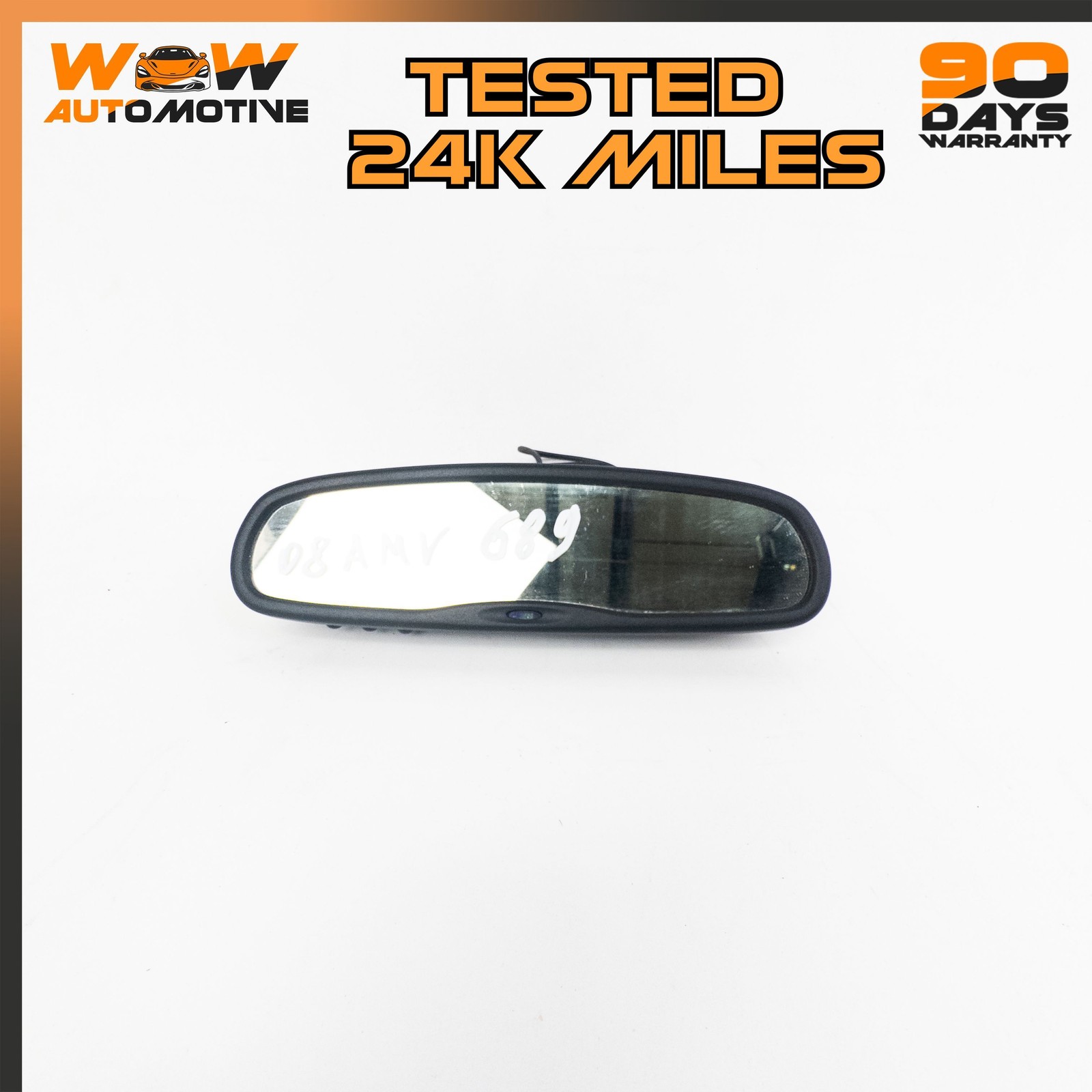 05-23 ASTON MARTIN V8 VANTAGE DB9 INTERIOR REAR VIEW MIRROR BLACK ASSEMBLY OEM
