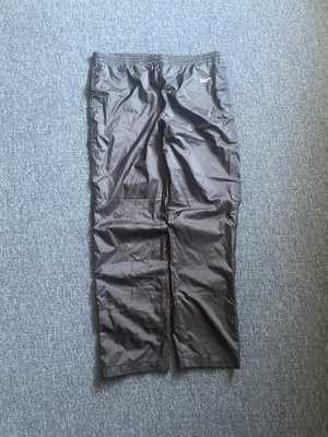 Vintage 90s Asics Black Sportswear Polyester Track Pants Size L Leg Zipper