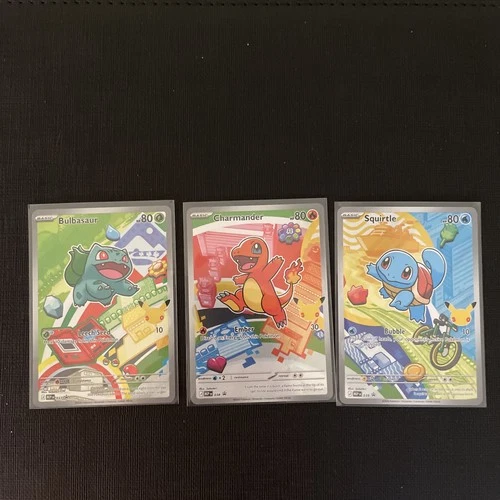 Pokemon First Partner Illustration Collection MEP Bulbasaur Charmander Squirtle