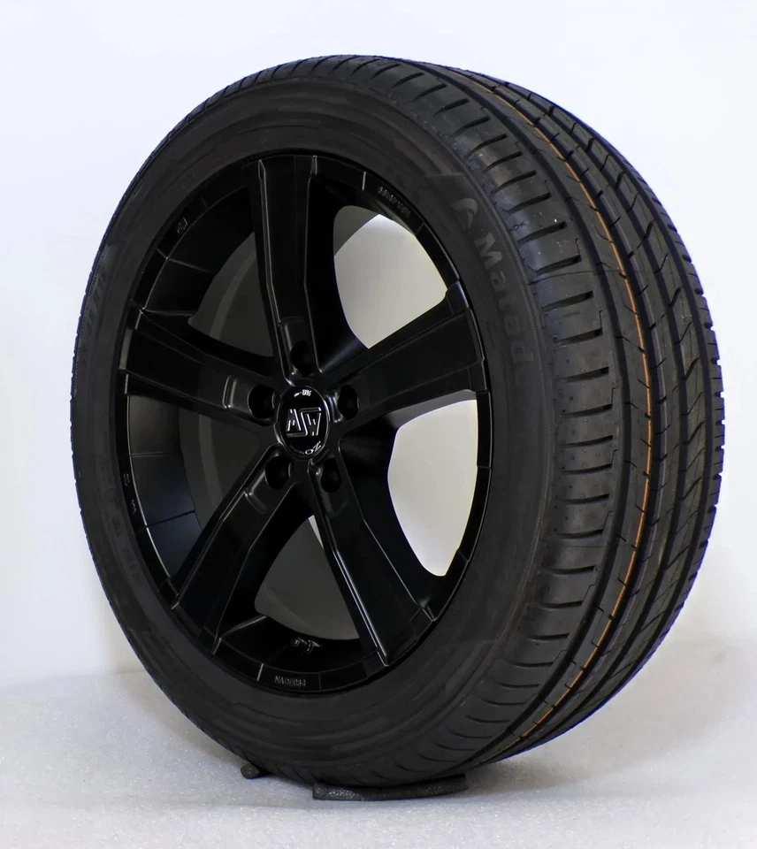 VW Bus T5 T6 T6.1 MSW Sahara 5 matt Schwarz 8x18 Et45 mit 255/45R18 Matador ABE - Bild 3 von 4