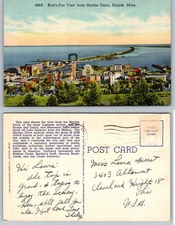 Birds Eye View Skyline Drive Duluth Minn Postcard