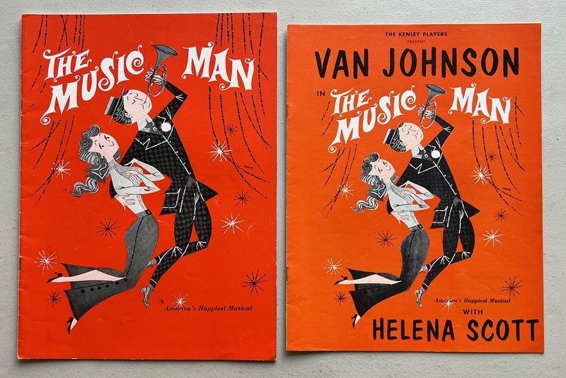 The Music Man 1957-1962 Set of 2 Theatre Programs Meredith Wilson Forrest Tucker