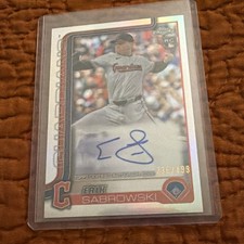2025 Topps Chrome - Rookie Autographs Erik Sabrowski #RA-ESA Refractor /499 Auto