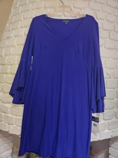 Lauren Ralph Lauren Dress NWT Purple Poet Sleeves Knee Length sz 6
