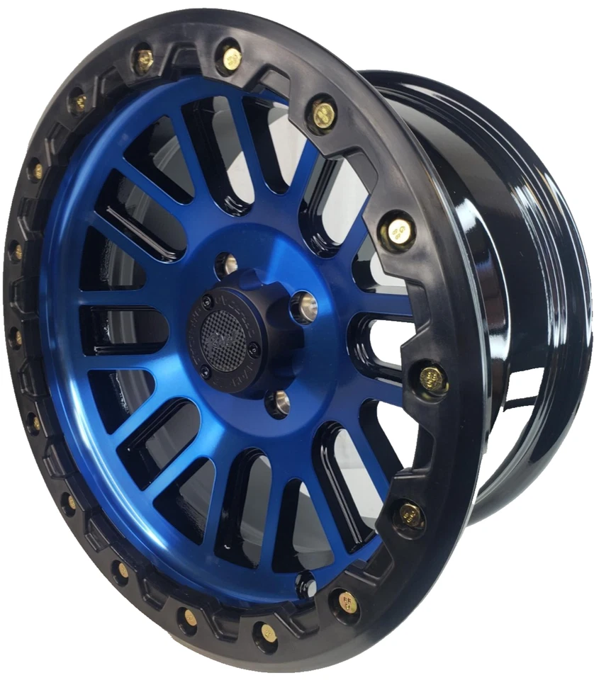 RUEDA LLANTA ATV algunos KYMCO MXU XUV 350i 375i 450i 500i 700i 15x7 4/110 4+3 IRS BLU Foto 3 de 4