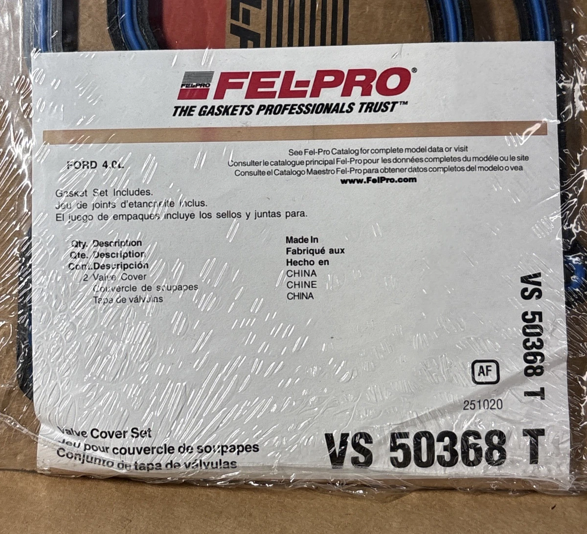 Engine Valve Cover Gasket Set Fel-Pro VS 50368 T photo 3