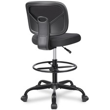 Primy Tall Drafting Desk Chair - Armless, Adjustable Height, PR777-Z, Black