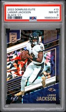 2022 PANINI DONRUSS ELITE BLACK 1/1 #13 LAMAR JACKSON 1/1 PSA 8