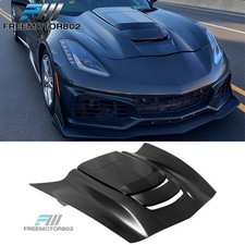 Fits 14-19 Chevy Corvette C7 Zr1 Style Front Bumper Hood Scoop Panel - Aluminum