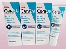 CERAVE ACNE FOAMING CREAM CLEANSER 5 OZ BOXED EXP: 2027 LOT OF 3