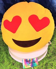 Emoji Smiley Face Heart Eyes Plush Pillow 13" P-124 