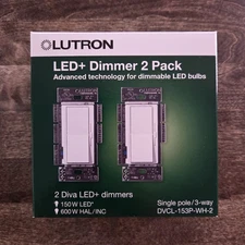 Diva LED+ Dimmer Switch for Dimmable LED Bulbs, 150-Watt/Single-Pole or 3-Way, W