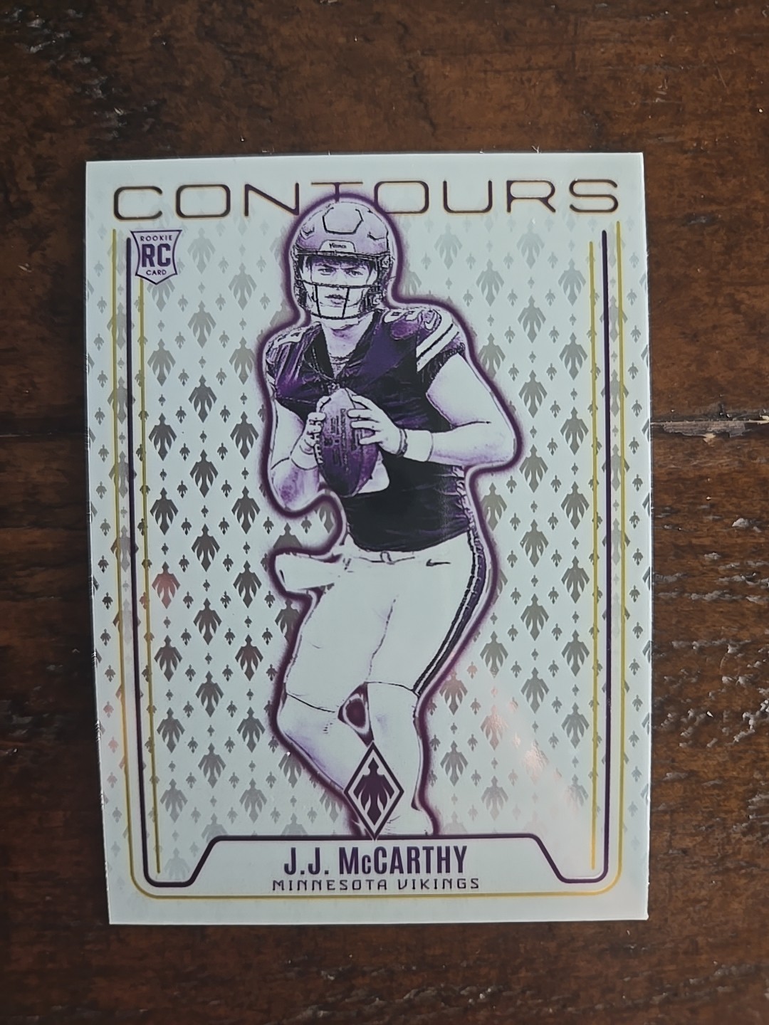 J.J. McCarthy Rookie 2024 Panini Phoenix - Contours #CON-JMY (RC) Vikings