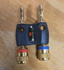 Monster Cable Dual Tips Banana Plug Speaker Screw Cable Amplifier 4mm Connector