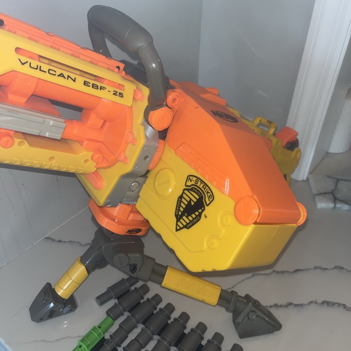 NERF N-Strike Vulcan EBF-25 Complete Gun Blaster w/Tripod