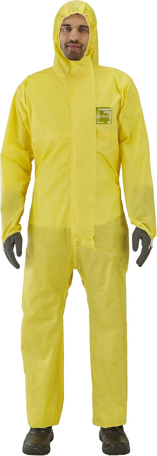 Ansell AlphaTec 2300 Modello 132: Tuta Protezione Chimica Tipo 3/4/5 Gialla