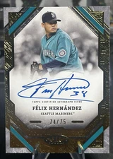 2025 Topps Tier One Autographed Card #T1A-FH Felix Hernandez ON CARD Auto #/75