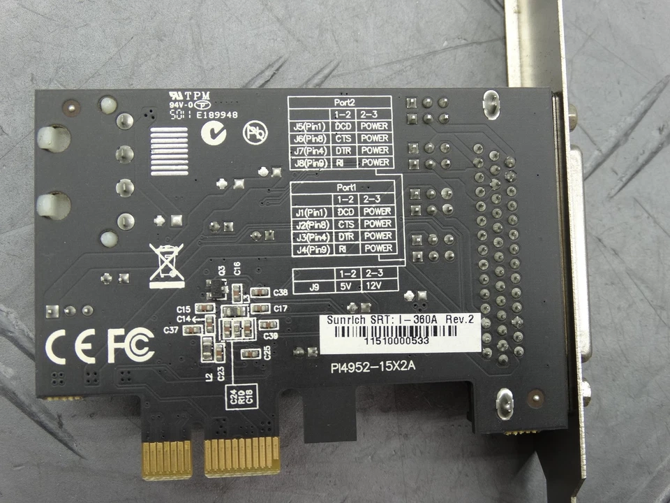 Fujitsu Technology Dual Serial Card PCIe x1 PI4952-15X2A - Image 2 of 4