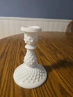 Vintage Fenton White Hobnail Milk Glass Candle Holder